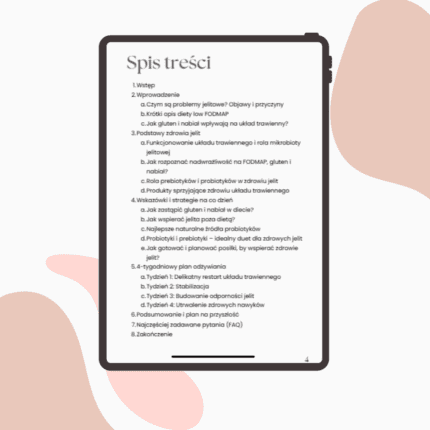 Kuchnia dla jelit spis treści Katarzyna Orzechowska orzechovadieta _orzechova_ orzechova Dieta low-FODMAP Zdrowie jelit Przepisy bez glutenu i nabiału Plan odżywiania na problemy trawienne Poprawa trawienia