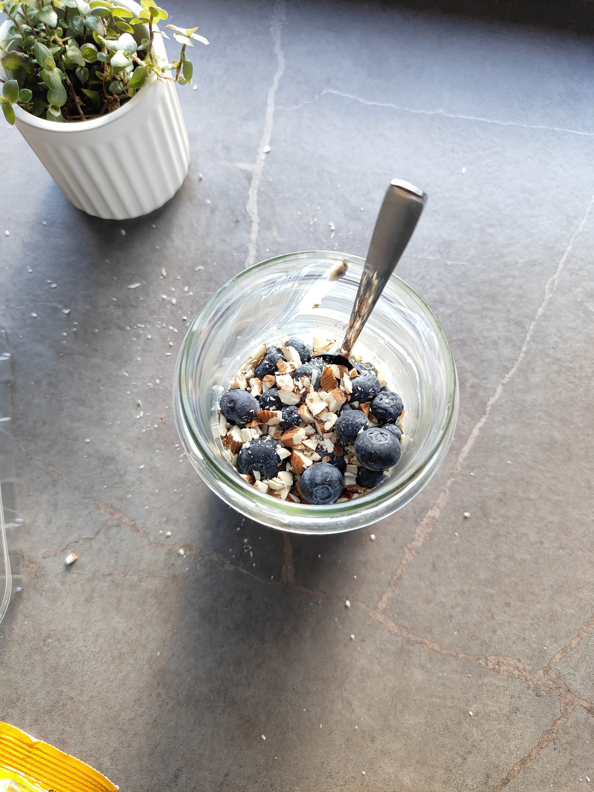 Jogurt kokosowy z chia i borówkami